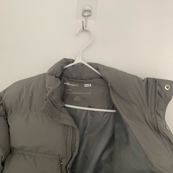 Projek raw grey cropped puffer jacket size small - Picture 2 of 4